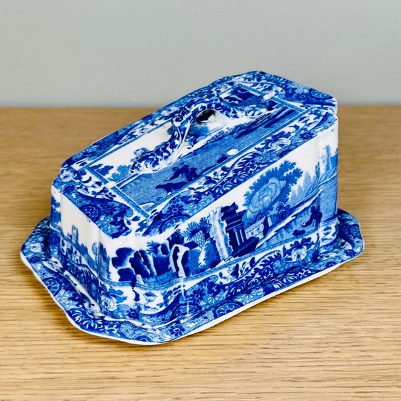 Copeland Spode Other - Vintage c1930 Copeland Spode Blue Italian Hygienic Cheese Dish Keeper England